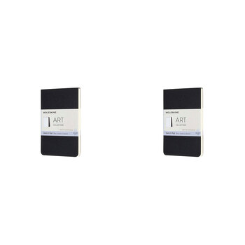 2PK Moleskine Art Hardcover Sketch/Drawing Pad Black - Pocket