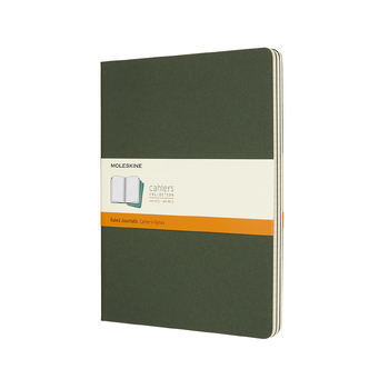 3pc Moleskine Ruled Cahier Notebook XL - Myrtle Green
