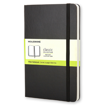 Moleskine Classic Hard Cover Notebook Plain L - Black
