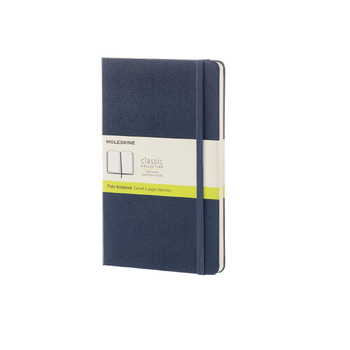Moleskine Classic Hard Cover Notebook Plain - L - Sapphire Blue