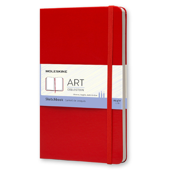 Moleskine A5 Art Sketchbook Plain Notebook Large - Scarlet Red