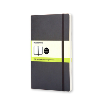 Moleskine Classic Soft Cover Plain Pocket Notebook - Black