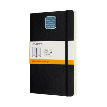 Moleskine Classic Soft Cover Expanded Notebook L - Black