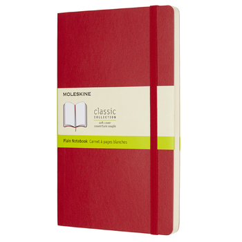 Moleskine Classic Plain Soft Cover Notebook L - Scarlet Red
