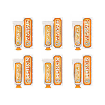 6PK Marvis Travel Size Oral Care Toothpaste 25ml - Ginger Mint
