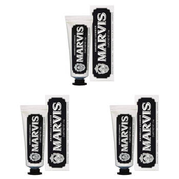 3PK Marvis Travel Size Oral Care Toothpaste 25ml - Amarello Licorice Mint