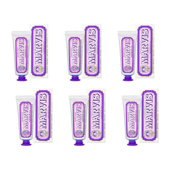 6PK Marvis Travel Size Oral Care Toothpaste 25ml - Jasmine Mint