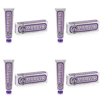 4PK Marvis Daily Dental Hygiene Fluoride Toothpaste 85ml - Jasmine Mint