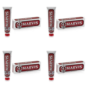 4PK Marvis Daily Dental Hygiene Fluoride Toothpaste 85ml - Cinnamon Mint