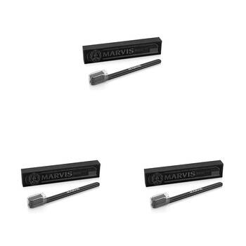 3PK Marvis Medium Firmness Bristles Acrylic Black Toothbrush