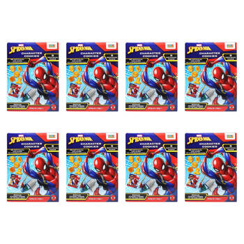 8PK 8x 25g Marvel Spiderman Character Cookies w/ Magnet to Collect Individual Pack