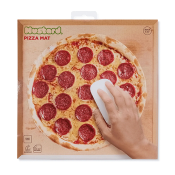 Mustard 21cm Waterproof Pizza Mouse Pad For PC Laptop