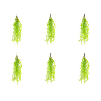6PK Belle Plastic Mint Greenery 60cm Artificial Plant - Light Green