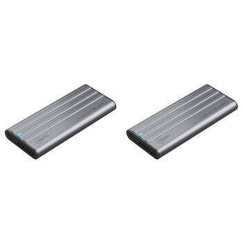 2PK Cruxtec NVMe M.2 Aluminium Alloy Ultra-Slim SSD Enclosure 10Gbps - Grey