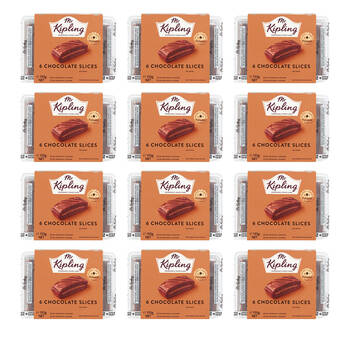 12x 6PK Mr Kipling Chocolate Slice Snack Cake/Dessert 165g