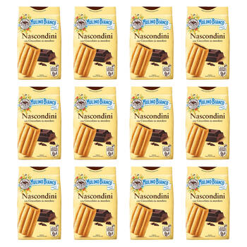 12PK Mulino Bianco Nascondini Shortbread Biscuits with Chocolate Centre 330g