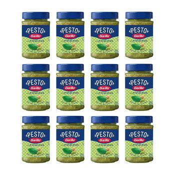 12PK Barilla Basil & Pistachio Pesto Cooking Sauce/Dip/Spread 190g