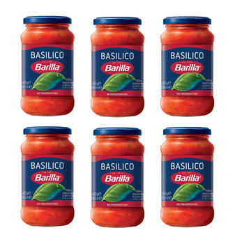 6PK Barilla Basilico Tomato/Basil Cooking/Pasta Sauce 400g