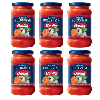 6PK Barilla Bolognese Base Tomato Cooking/Pasta Sauce 400g