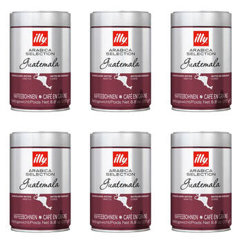 6PK illy Arabica Selection Guatemala Whole Coffee Beans 250g Bold Intensity
