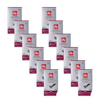12x 18pc illy Arabica Intenso Espresso E.S.E Pods 131g Bold Roast
