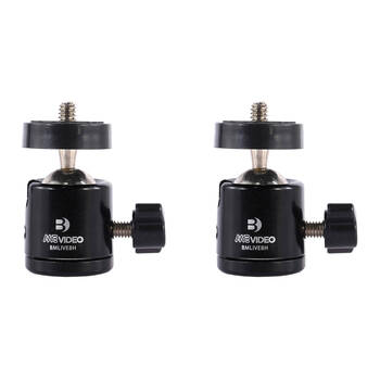 2PK Benro MeVideo Livestream Mini Ball Head Tripod Mount Accessories Black
