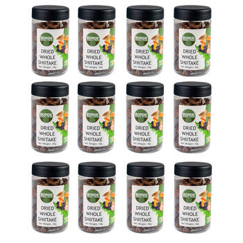 12PK Borde Dried Whole Shiitake Mushrooms for Cooking Versatile Ingredient 30g