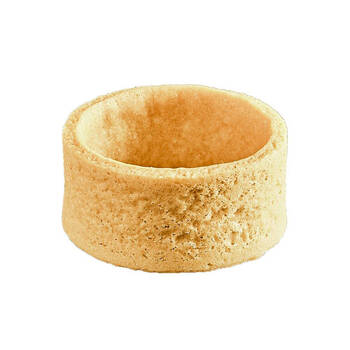 210pc La Rose Caramel Tart Shells Mini Round Cocoa Butter Coated 32mm Vegan