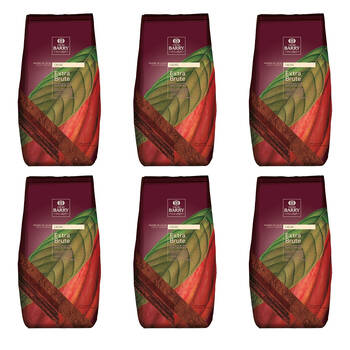 6PK Cacao Barry Cocoa Powder Extra Brute Cooking Ingredient/Decoration 1kg