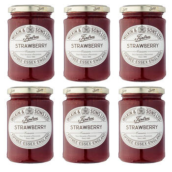 6PK Tiptree Strawberry Conserve/Jam Jar Spread/Topping Gluten Free 340g