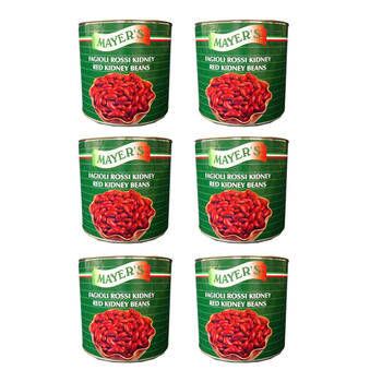 6PK Mayers Tinned Red Kidney Beans Bulk Pack for Home/Catering 2.5kg