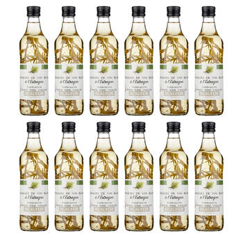 12PK Beaufor Tarragon White Wine Vinegar Glass Bottle Salad Dressing 500ml