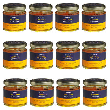 12PK Great Southern Gourmet Black Truffle Infused Amber Honey Jars 135g