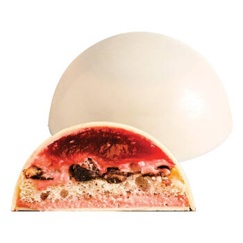 18pc La Rose Le Dome Raspberry White Chocolate Layered Confectionery 100g