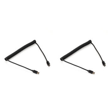 2PK Benro Polaris Type-C to USB-C Camera Control Cable Connector Cord Black