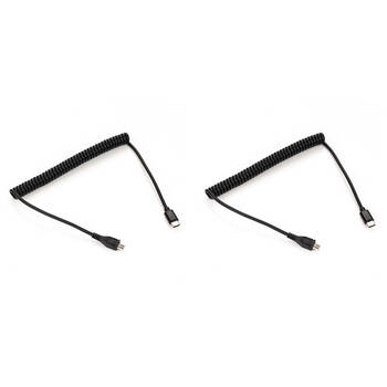 2PK Benro Polaris Type-C to Micro-USB Camera Control Cable Connector Cord Black