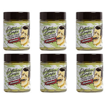6PK Pistachio Papi Crunchy Dessert Spread w/Pistachio Pieces Gluten Free 180g