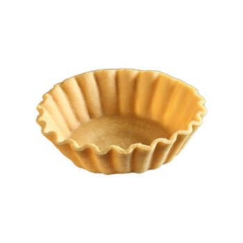 120pc La Rose Flower Paper Thin Tart Shells Medium Round Vegan Neutral 55x16mm