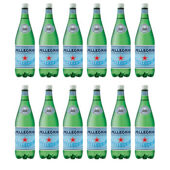 12PK San Pellegrino Italian Sparkling Mineral Water Green Plastic Bottle 1L