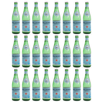 24PK San Pellegrino Italian Sparkling Mineral Water Green Glass Bottle 500ml