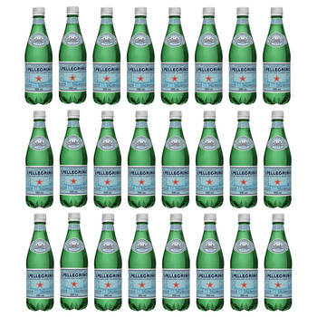 24PK San Pellegrino Italian Sparkling Mineral Water Green Plastic Bottle 500ml