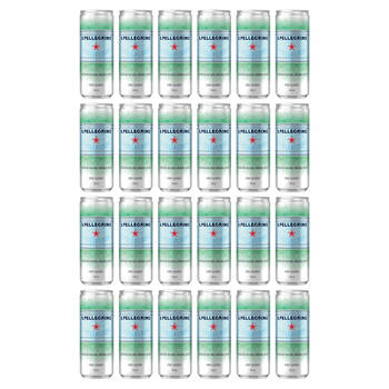 24PK San Pellegrino Italian Sparkling Mineral Water Slim Can Unflavoured 330ml