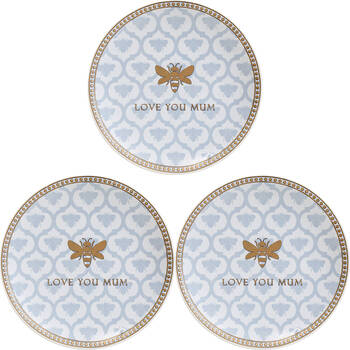 3PK LVD Bee Dish Ceramic Home/Office Decor Round 10cm Mum