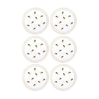 6PK LVD Dish Ceramic Home/Office Decor Round 10cm Buzzing Around