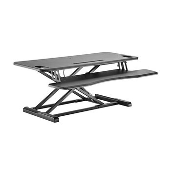 Brateck Gas Spring Sit Stand Desk Converter w/ Keyboard Tray Deck