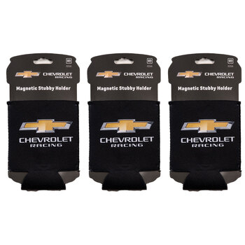 3PK The Stubby Club Chevy Magnetic Stubby Beverage Can Holder