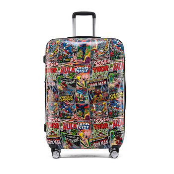 Marvel Comic Retro Pc 28" Trolley Checked Luggage Travel Suitcase