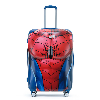 Marvel Spiderman Pc 28" Checked Trolley Luggage Travel Suitcase