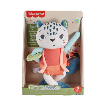 Mattel Fisher Price Newborn Spotting Fun Snow Leopard Plush Toy 33x25cm 3m+