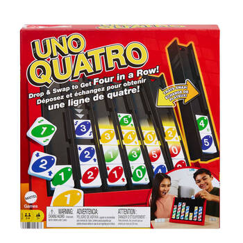 Mattel UNO Quatro Board Strategy Stacking Game 25cm Kids/Family 7y+